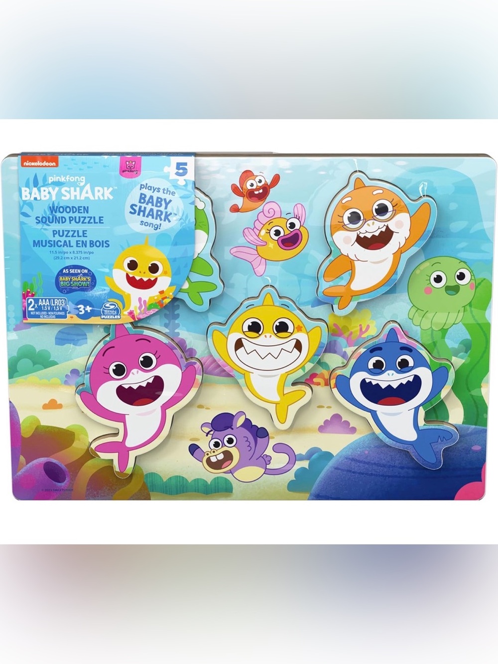 Baby Sharks Big Show Wooden Sound Puzzle